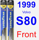 Front Wiper Blade Pack for 1999 Volvo S80 - Hybrid