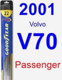 Passenger Wiper Blade for 2001 Volvo V70 - Hybrid