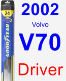 Driver Wiper Blade for 2002 Volvo V70 - Hybrid