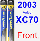 Front Wiper Blade Pack for 2003 Volvo XC70 - Hybrid