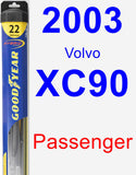 Passenger Wiper Blade for 2003 Volvo XC90 - Hybrid